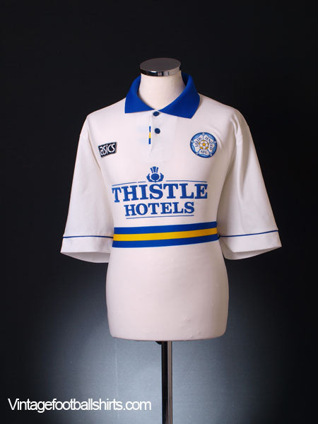 1993-95 Leeds Home Shirt L Football Shirt
