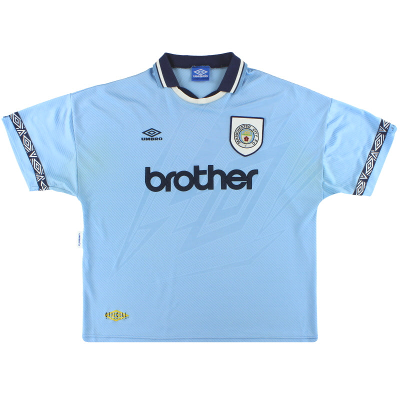 1993-95 Manchester City Umbro Home Shirt L | Vintage Football Shirts