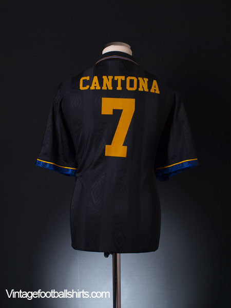 1993-95 Manchester United Away Shirt Cantona #7 XL Football Shirt