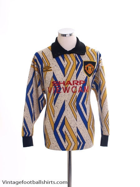 1993-95 Manchester United Goalkeeper Shirt S Football Shirt
