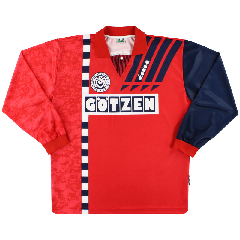 1993-95 MSV Duisburg Diadora Away Shirt L/S XL Football Shirt