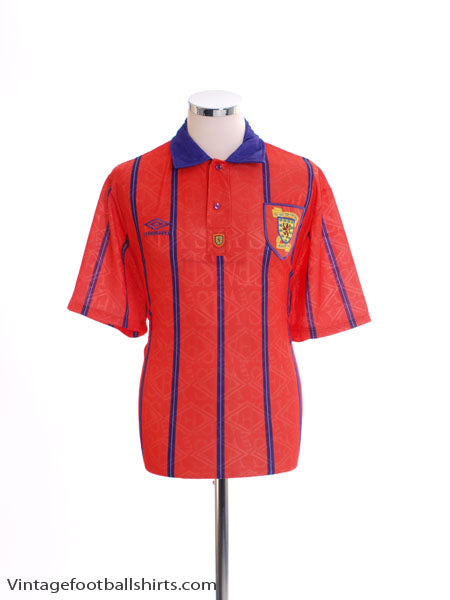1993-95 Scotland Away Shirt *Mint* S Football Shirt