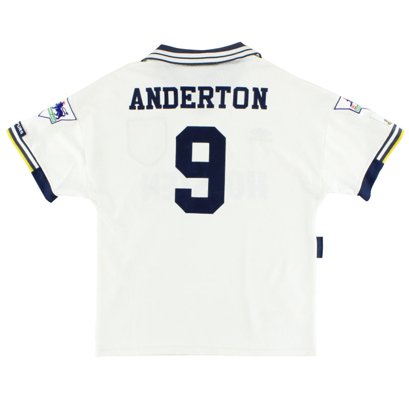 1993-95 Tottenham Home Shirt Anderton #9 M Football Shirt