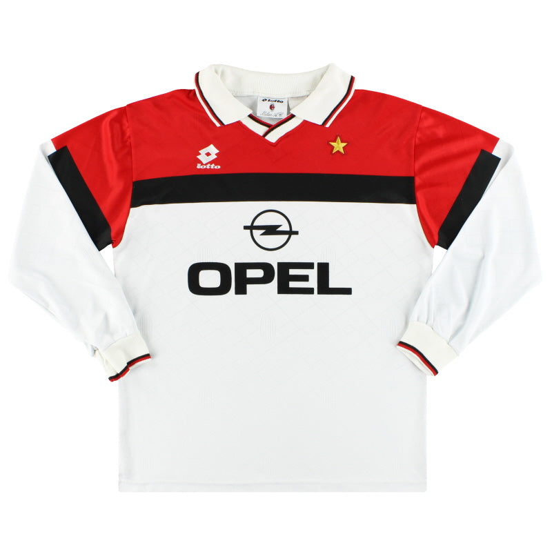 1994-95 AC Milan Lotto Player Issue Away Shirt L/S L Football Shirt