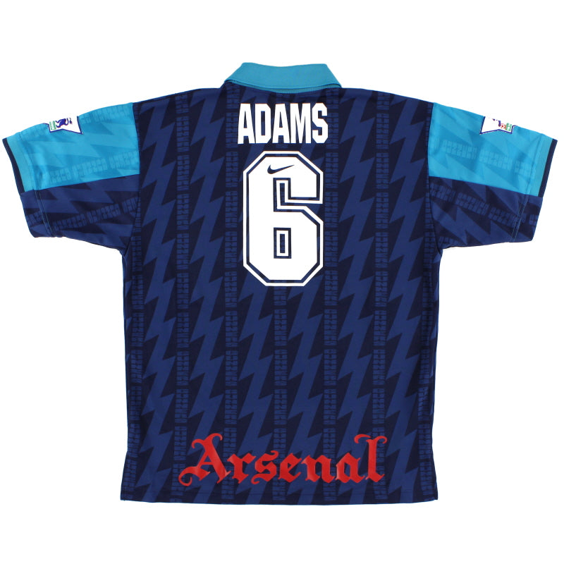 1994-95 Arsenal Away Shirt Adams #6 L Football Shirt