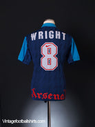 1994-95 Arsenal Away Shirt Wright #8 S Football Shirt