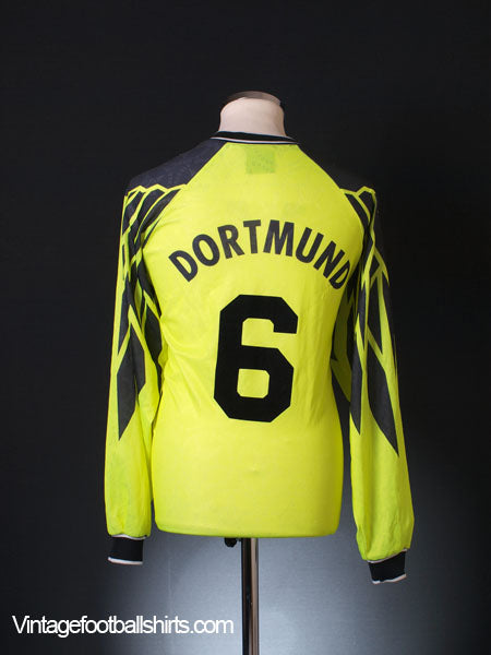 1994-95 Borussia Dortmund Home Shirt #6 L/S L Football Shirt