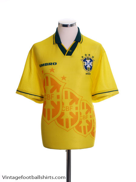 1994 95 Brazil Home Shirt *Mint* L