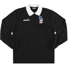 1994-95 Italy FIGC Diadora Referee Shirt L/S *Mint* L Football Shirt