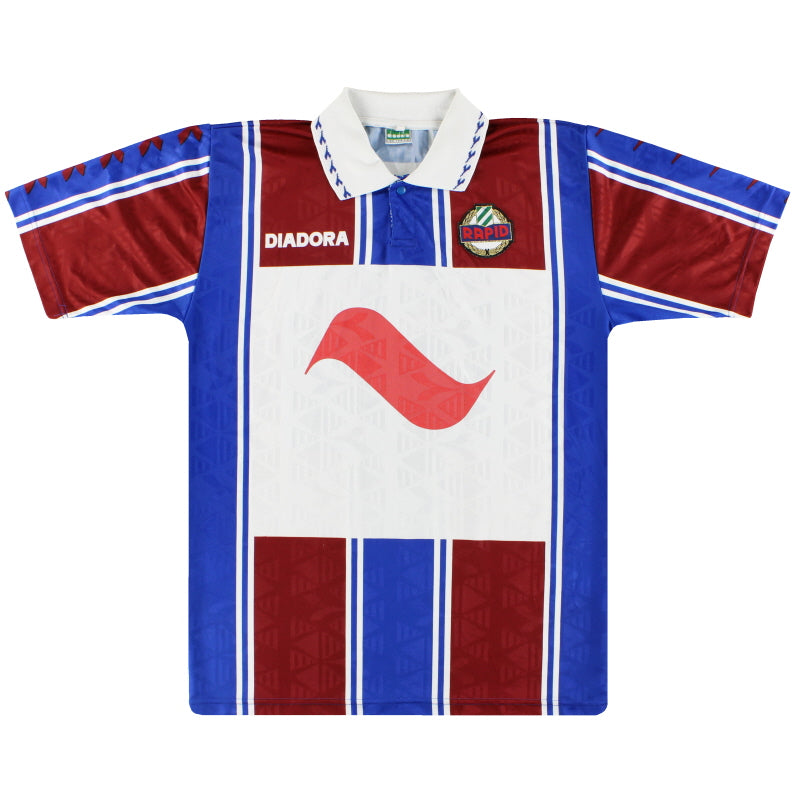 1994-95 Rapid Vienna Diadora Player Issue Away Shirt #3 XL Football Shirt
