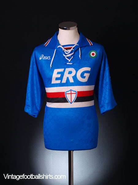 1994-95 Sampdoria Home Shirt L | Vintage Football Shirts