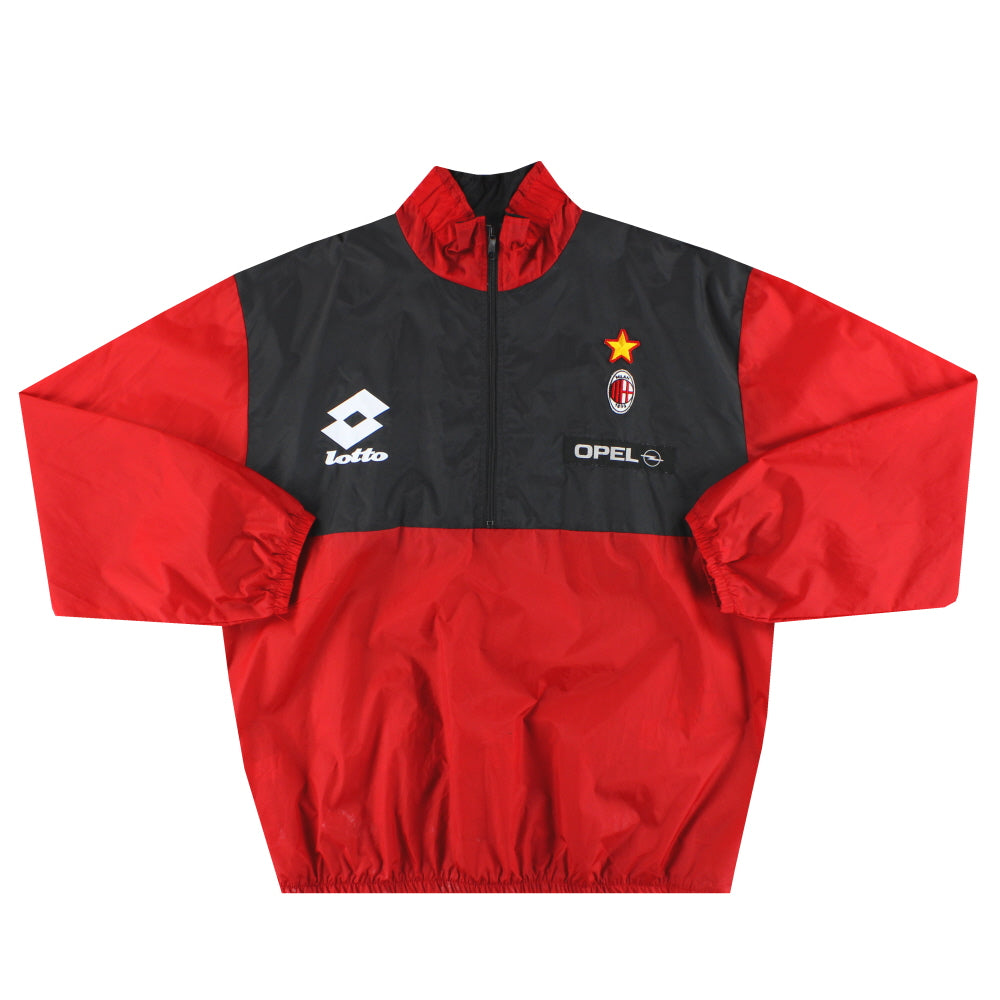 期間限定値下A.C. Milan ジャージ / lotto Lサイズ ロッソネロ 1994-95 AC Milan Lotto 1/2 Zip Windbreaker XL | Vintage Football