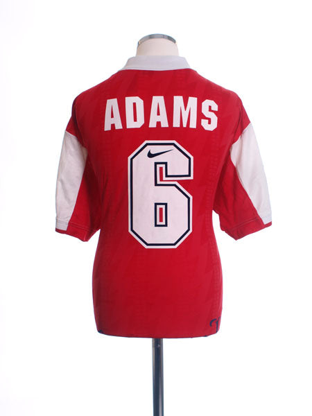 1994-96 Arsenal Home Shirt Adams #6 XL Football Shirt