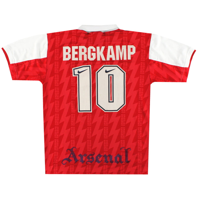 1994-96 Arsenal Nike Home Shirt Bergkamp #10 XL Football Shirt