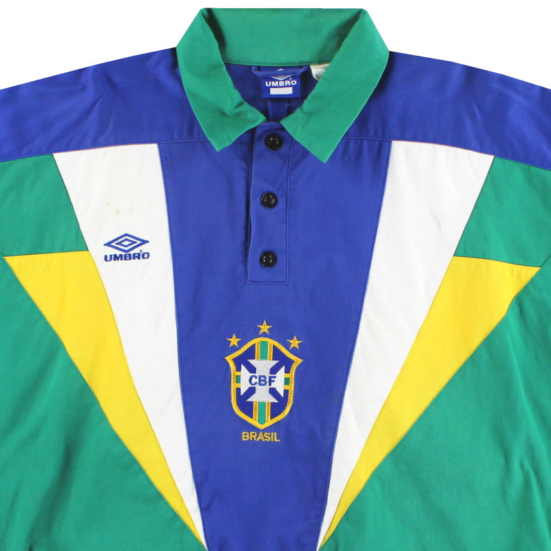 1994-96 Brazil Umbro Drill Top XL | Vintage Football Shirts