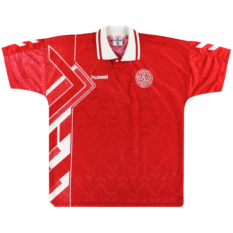 1994-96 Denmark Hummel Home Shirt L Football Shirt