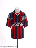 1994-96 Manchester City Away Shirt L Football Shirt