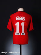 1994-96 Manchester United Home Shirt Giggs #11 *Mint* L Football Shirt