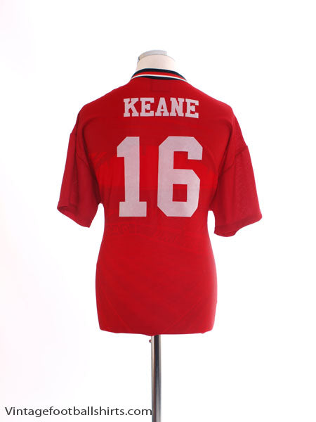 1994-96 Manchester United Home Shirt Keane #16 M Football Shirt