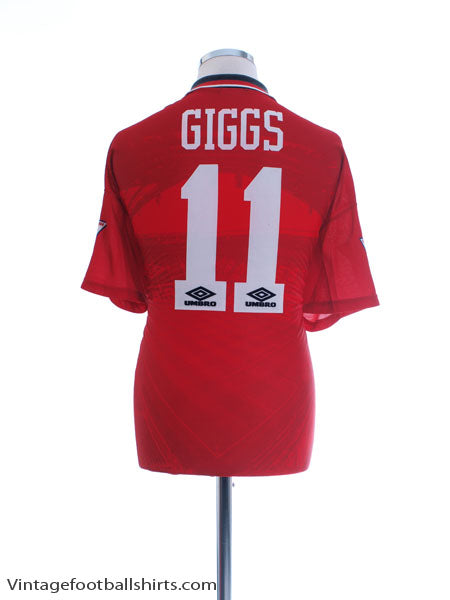 1994-96 Manchester United Home Shirt Giggs #11 L Football Shirt
