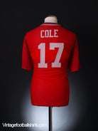 1994-96 Manchester United Home Shirt Cole #17 L Football Shirt