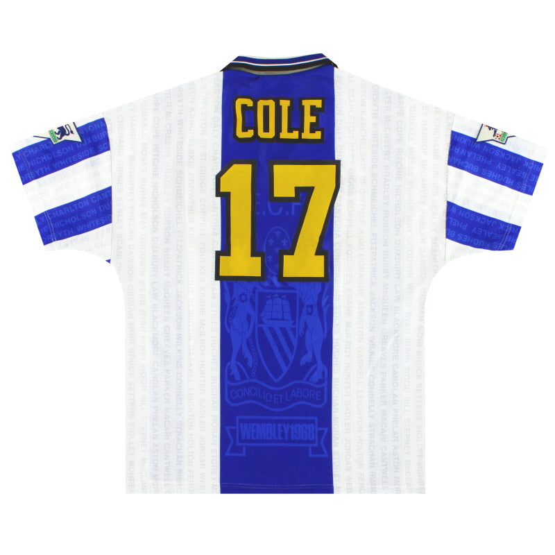 1994-96 Manchester United Umbro Third Shirt Cole #17 M Football Shirt