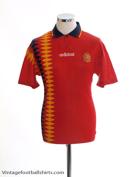 1994-96 Spain Home Shirt S Football Shirt