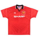 1994-96 Manchester United Umbro Home Shirt L