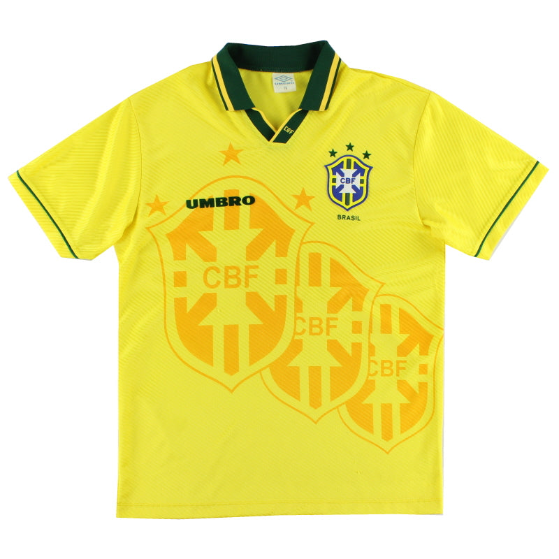 1994 Brazil Home Shirt L Football Shirt