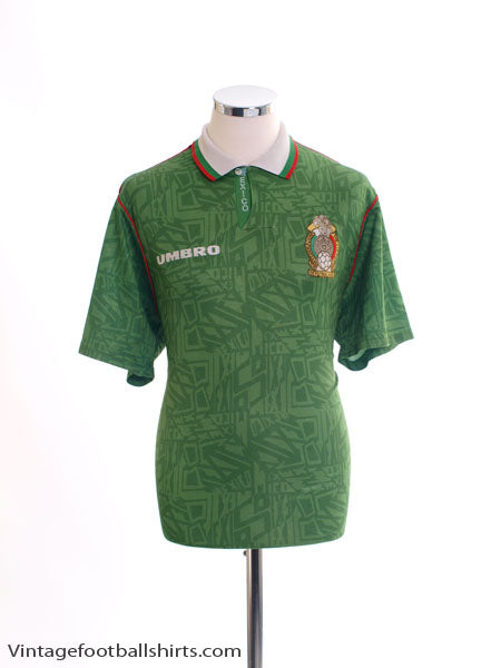 1994 Mexico Home Shirt L Football Shirt