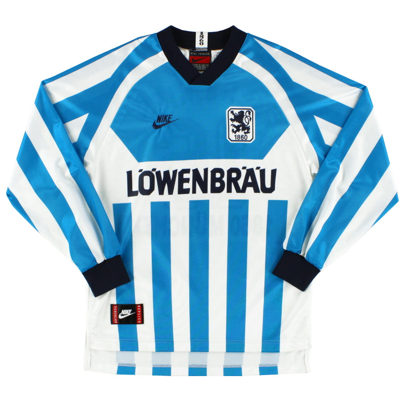1995-96 1860 Munich Home Shirt Jeremies #16 L/S S | Vintage