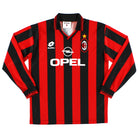 1995-96 AC Milan Home Shirt L/S XXXL.Boys Football Shirt