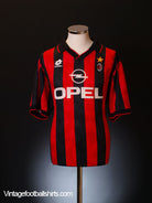 1995-96 AC Milan Home Shirt L Football Shirt