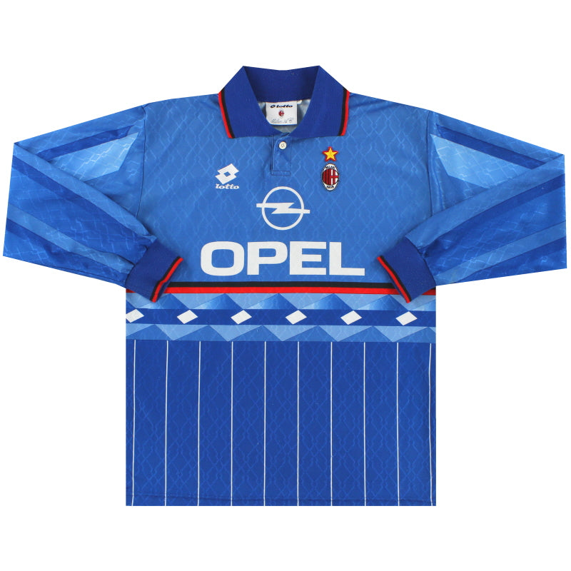 1995-96 AC Milan Lotto Fourth Shirt L/S L Football Shirt