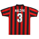 1995-96 AC Milan Lotto Home Shirt Maldini #3 XL Football Shirt