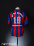 1995-96 Bayern Munich Home Shirt Klinsmann #18 L Football Shirt