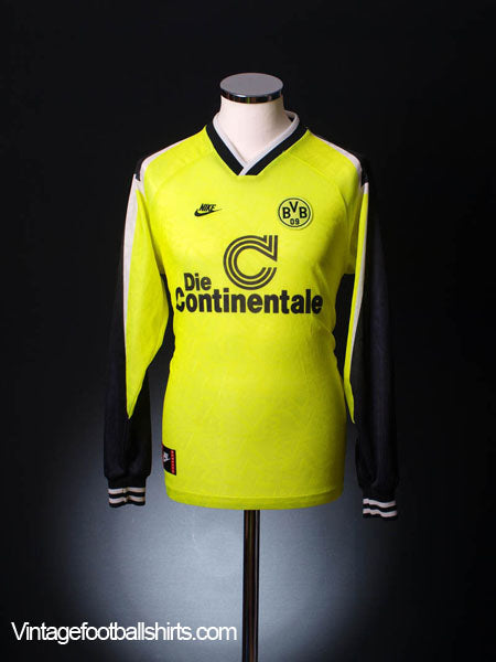 1995-96 Borussia Dortmund Home Shirt L/S L Football Shirt