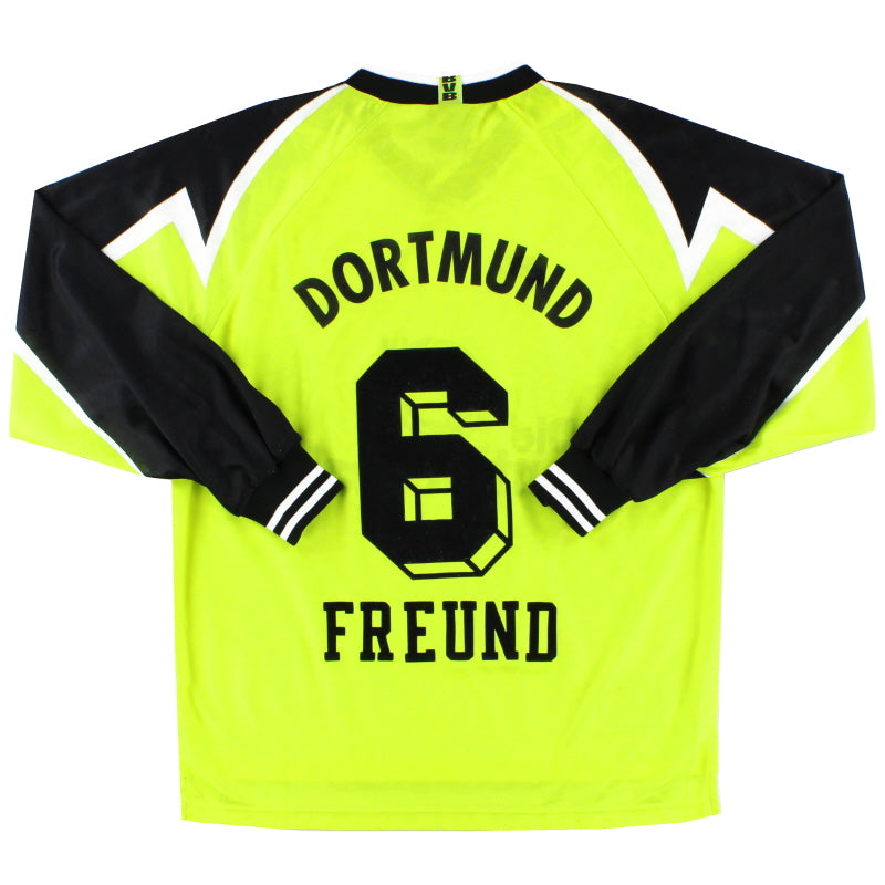 1995-96 Borussia Dortmund Home Shirt Freund #6 L/S XL Football Shirt