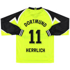 1995-96 Borussia Dortmund Nike Home Shirt Herrlich  #11 L/S L Football Shirt