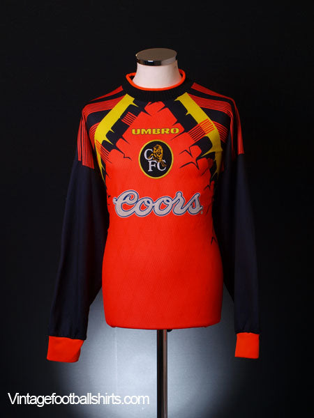 1995-96 Chelsea Goalkeeper Shirt L/S XL Football Shirt