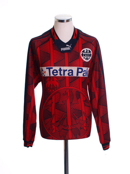 1995-96 Eintracht Frankfurt Home Shirt #10 L/S M Football Shirt