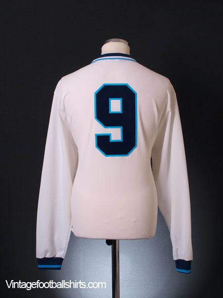 1995-96 England Youth Player Issue Home Shirt #9 L/S XL Football Shirt