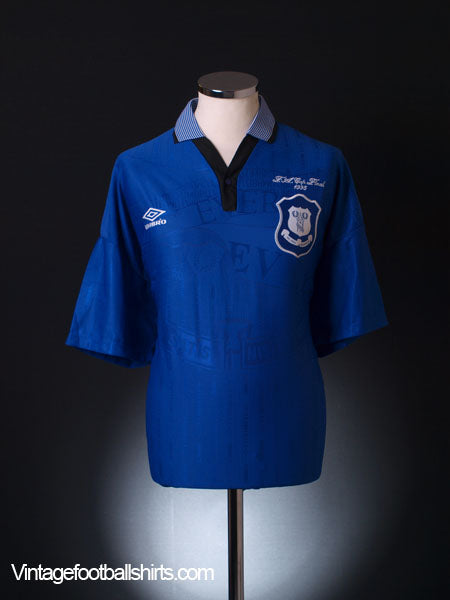 1995-96 Everton 'FA Cup Final' Home Shirt *As New* XL | Vintage