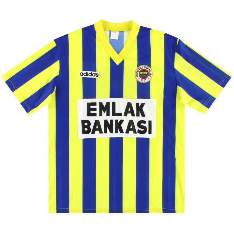 1995-96 Fenerbahce adidas Match Issue Home Shirt #8 L Football Shirt