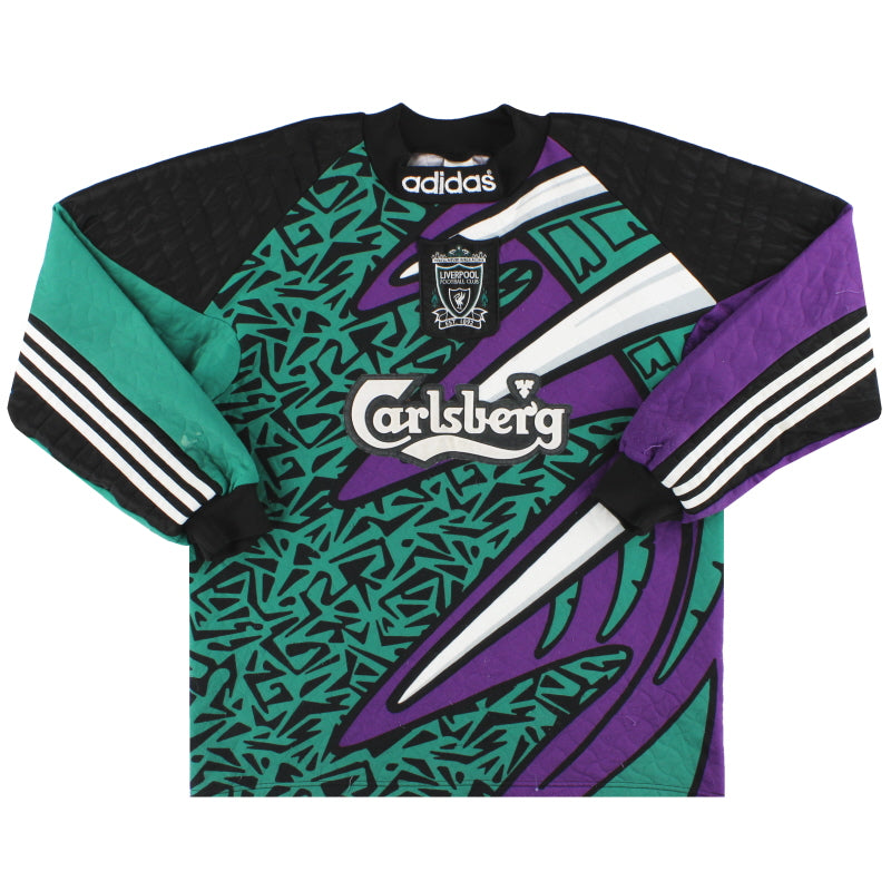 1995-96 Liverpool adidas Goalkeeper Shirt M | Vintage Football Shirts