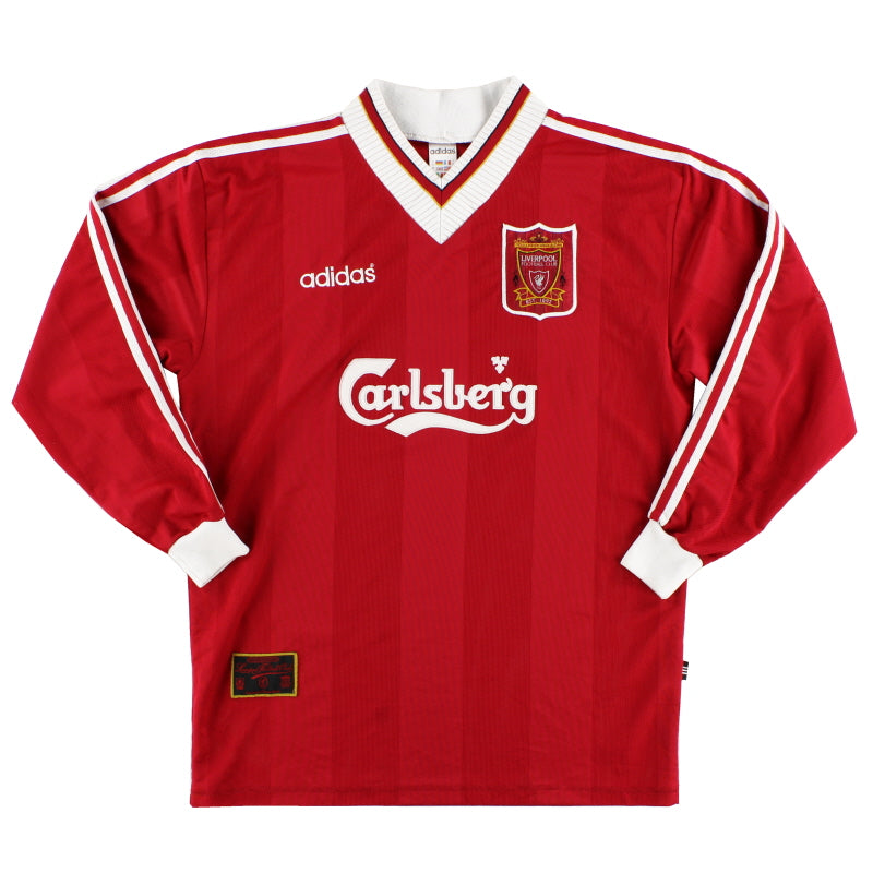 1995-96 Liverpool adidas Home Shirt L/S XL Football Shirt