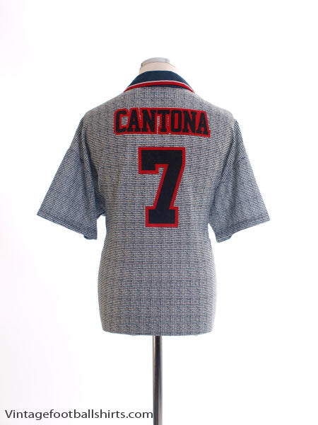 1995-96 Manchester United Away Shirt Cantona #7 L Football Shirt