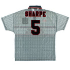 1995-96 Manchester United Away Shirt Sharpe #5 L Football Shirt