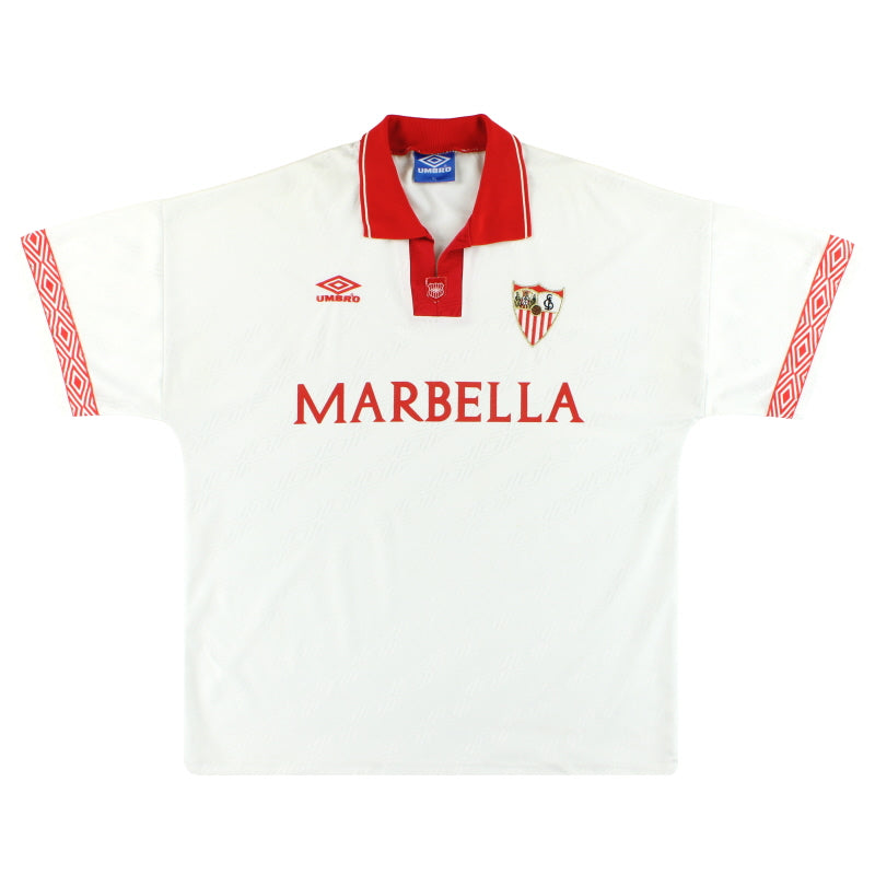 1995-96 Sevilla Umbro Home Shirt *Mint* XL Football Shirt
