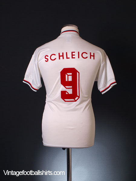 1995-96 Stuttgart Home Shirt Schleich #9 S Football Shirt
